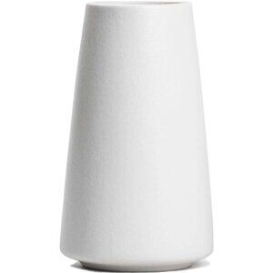 White Vase - White Ceramic Vase, 6“ White Flower Vase, Bright White Not Off